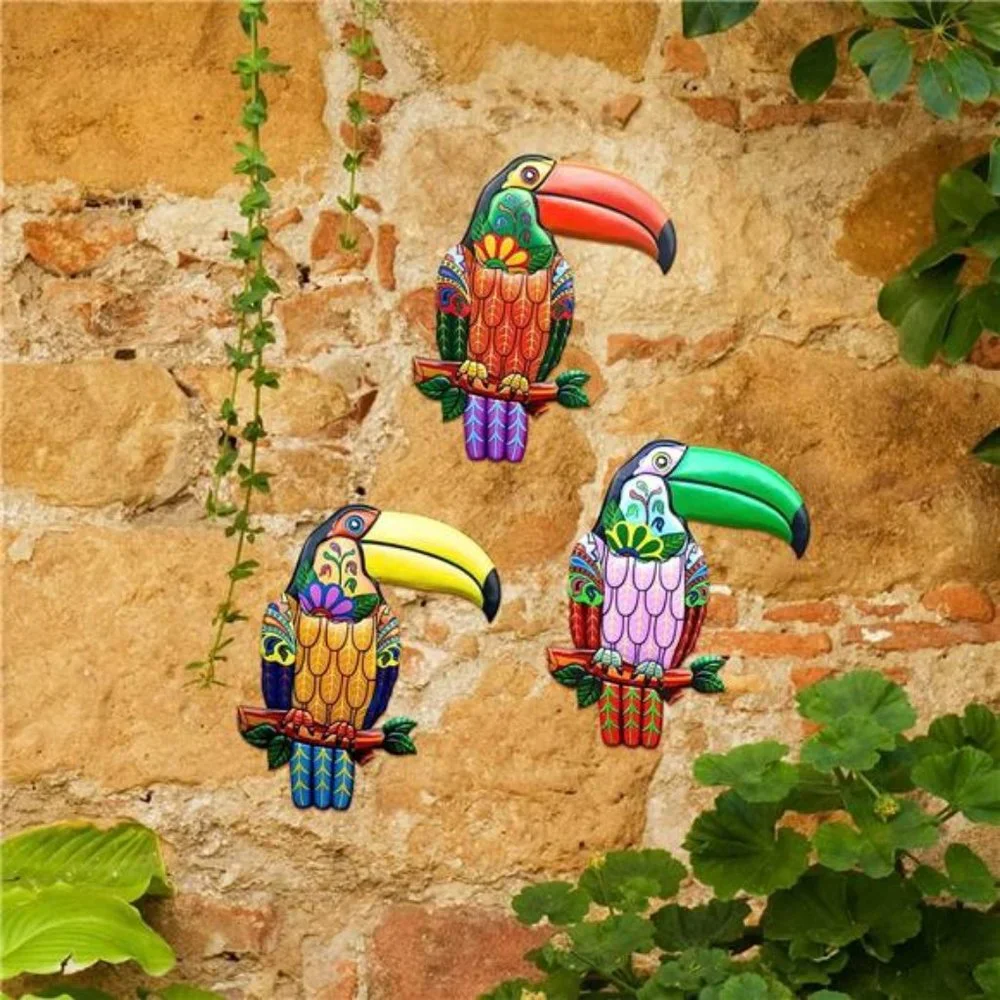 Metal Tucan Wall Decor Colorful - 7
